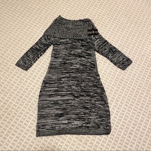 Black & white sweater dress